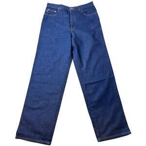 VTG MOSCHINO JEANS Wide Leg Button Fly Dark Wash Denim Pants Size 38 NEW NWOT